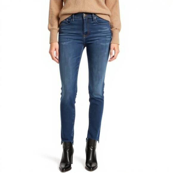 FRAME Le Skinny de Jeanne Mid-Rise Skinny Jeans Indigo Wash Size 26 EUC - Picture 1 of 12